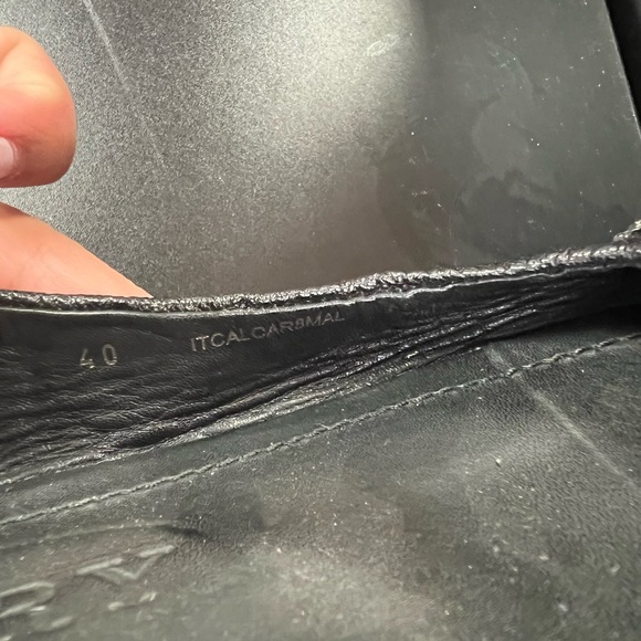 BURBERRY LEATHER WOMANS BLACK FLAT BALLERINA SHOES Peekaboo Toe SIZE 40 Sz 10 - Picture 8 of 8